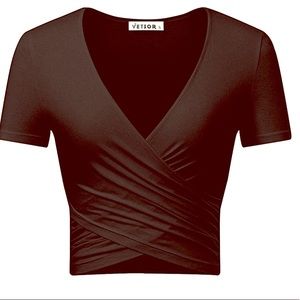 Sexy black crop top large never worn